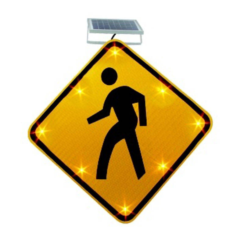 Panneau de signalisation LED pour passage pour pi&eacute;tons